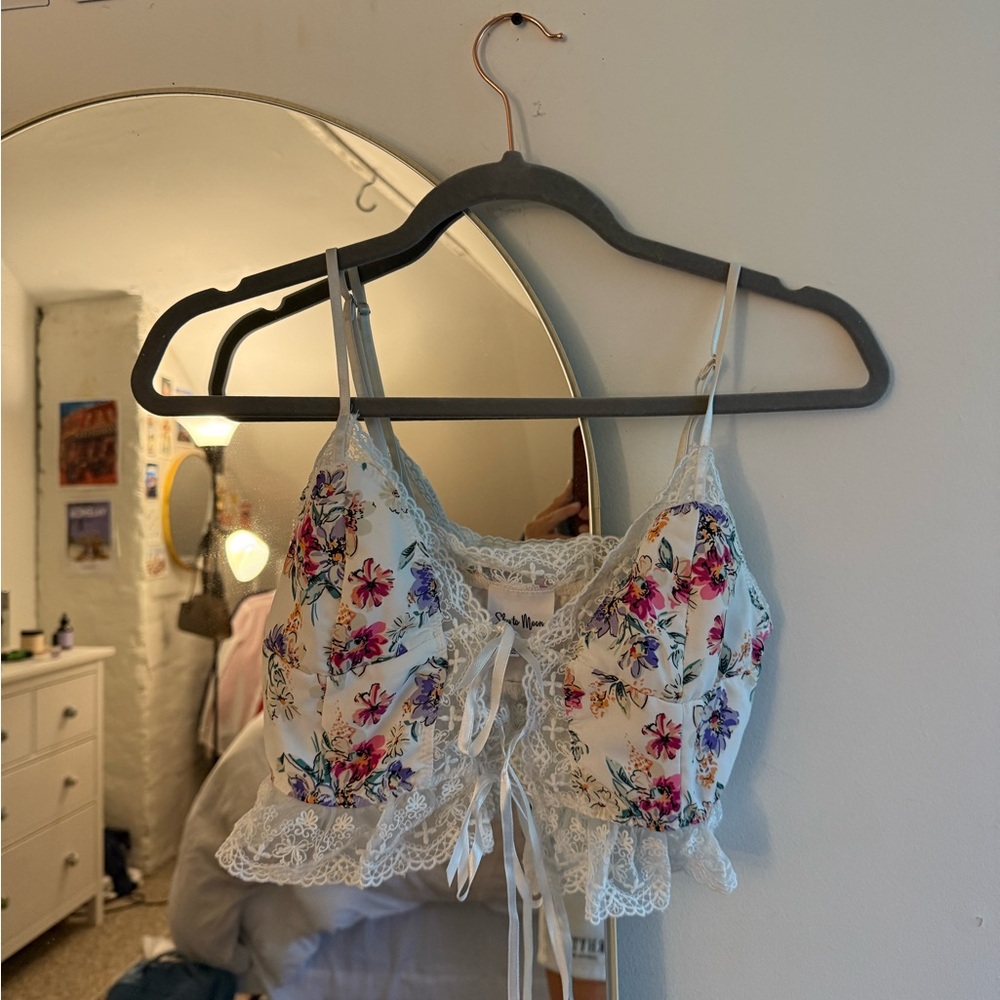 Floral Lace Trim Camisole